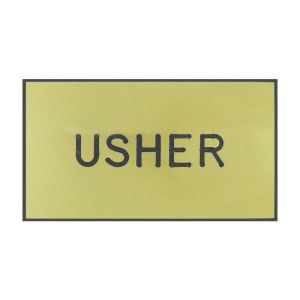 Gold Usher Engraved Badge