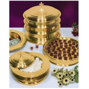 Stainless Steel Communion Ware - Brasstone Finish-1