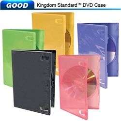 1-disc Capacity Commercial  DVD-CD Cases in Choice Colors