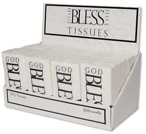 God Bless You Tissues Display