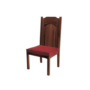 Side Chair- Maple Hardwood Walnut Stain W/ upholstered Foam Seat