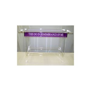 Acrylic Communion Table w/ Purple Front