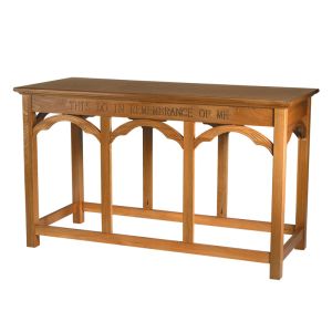 Oak Finish Communion Table