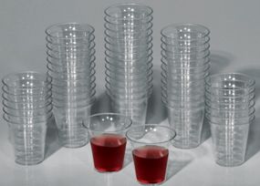 Disposable Communion Cups Crystal Clear Plastic