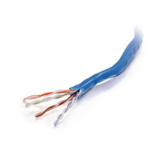 1000 ft CAT5E Solid Plenum Computer Cable Blue