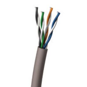 1000 ft CAT5 E Solid Plenum Computer Cable Grey