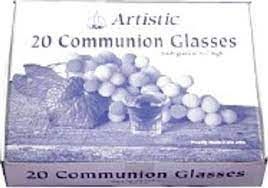 Pack of 20 Glass Communion Cups 1 1/4"