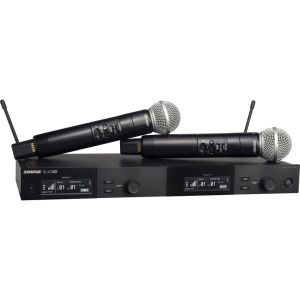 Shure SLXD24D/SM58 Dual-Channel Digital Wireless Handheld Microphone System with SM58