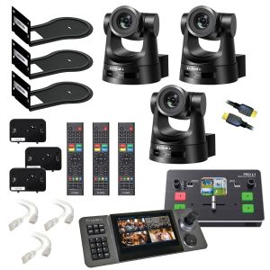 Kingdom HD 20x PTZ Livestreaming package 3 cameras with K10TOUCH controller