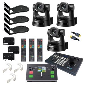 Kingdom HD 30x PTZ Livestreaming package 3 cameras