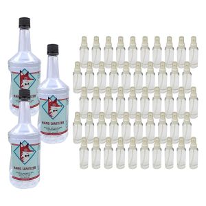 Sanitizer with 50 Fillable Spray Bottles