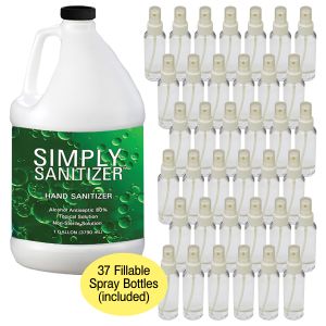 1 Gallon of Hand Sanitizer with 37 Fillable Spray Bottles