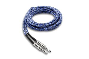 Hosa Cloth Guitar Cable 18ft BU/WH/BK