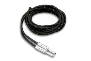 Hosa Cloth Guitar Cable 18ft BLK/AU