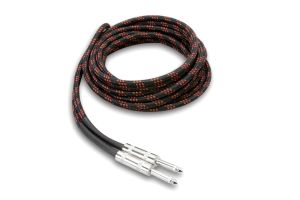 Hosa Cloth Guitar Cable 18ft BLK/RD