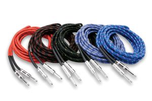 Hosa Cloth Guitar Cable 18ft Assorted Color 10 Pack