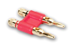 Hosa Dual "BANANA" Plug Screw Tight Red