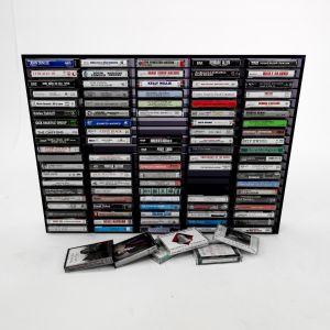 Smoky Acrylic Cassette Tape Rack 100 Capacity