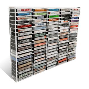 Clear Acrylic Cassette Tape Rack 100 Capacity