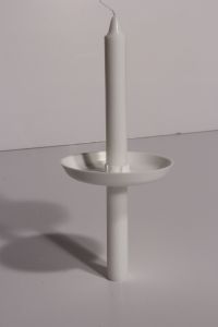 Molded Candle Holder with Candles 1/2" x 6 1/2" candle