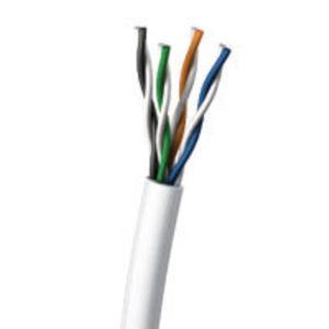 500ft CAT5E Solid PVC Computer Cable White