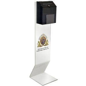 Personalized Acrylic Church Donation Box with Stand & Brochure Holder