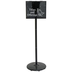 Kingdom Smoky Offering Box on Black Stand with Secure Lock - Personalized