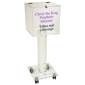 Personalized Clear Acrylic Donation Box With Lock and Key