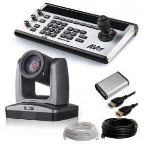 AVer 1 Camera, 30x PTZ Robotic Camera Package w Joystick & Live Streaming Capture Device