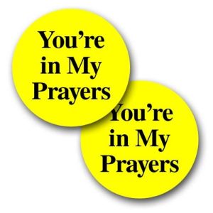 CD Case Message Stickers - You're in My Prayers