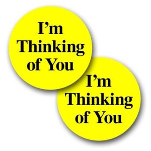 CD Case Message Stickers - I'm Thinking of You