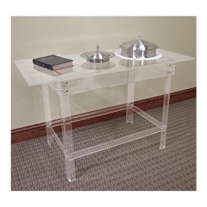 Kingdom Acrylic Communion Table Clear