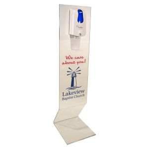 Personalized Clear Acrylic Stand and Dispenser- 4 1/2 Feet High x 13 1/2 in. Wide