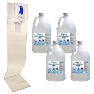 Kingdom Elite Series Touchless Hand Sanitizer with 4 Gallons of Kingdom Hand Sanitizer Gel