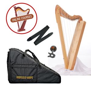 Kingdom Harp Kit Essentials and a Maple Harp with Online Lessons