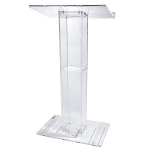 Idaho Acrylic Pulpit with Integrated Shelf - A Fusion of Elegance and Functionality for Every Setting