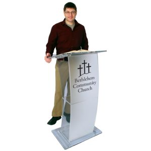 Personalized Eclipse Acrylic Lectern