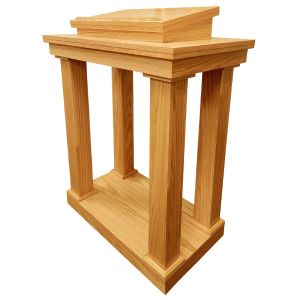 Four Column Large Wood Pulpit