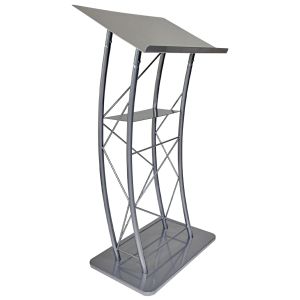 Premium Quality Metal Lectern, Pulpit, Church Podium - Silver