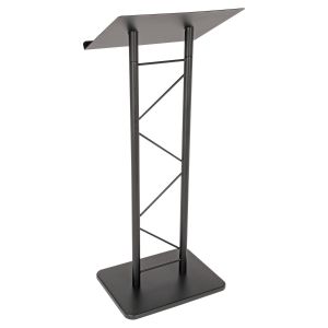 Kingdom 2 Post / Truss Metal Lectern - Black