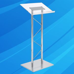 Kingdom Chrome Podium or Pulpit with Acrylic Top