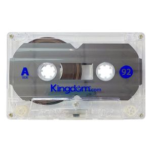 Kingdom 92-Minute Audio Cassette Tapes - High-Quality Audio Recording in Sturdy Clear Shells - Clear