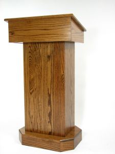 Director Wooden Podium: Elegance and Functionality in Solid Red Oak