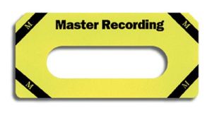 Cassette Tape Labels for Master Recordings - Yellow