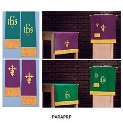 Purple & Green Reversible Embroidered Paraments 2