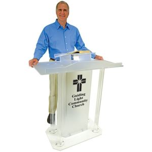 Kingdom Illustrious Frosted Acrylic Lectern (Personalized)