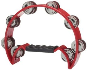 Cutaway  Tambourine 16 Jingles, Red