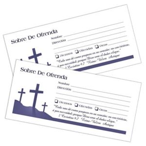 Offering Envelopes - Three Crosses Design - Spanish Language