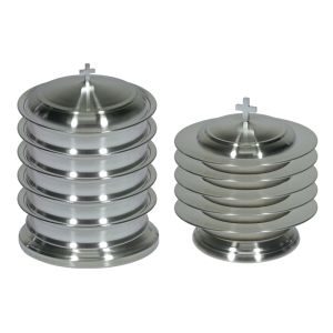 Kingdom Regency Stackable Stainless Steel Communion Ware Set for up to 200 - Choice of 3 Finishes