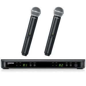 Shure Dual Wireless Mic System with PG58 Handheld Microphones